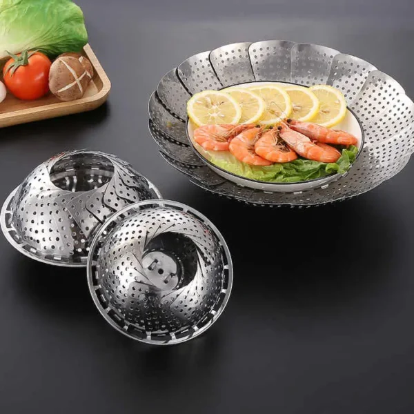 Stainless Steel Vegetable Steamer Basket - Image 2